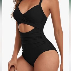Eomenie Women's One Piece Swimsuits Tummy Control Cutout High Waisted